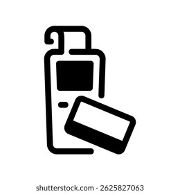 Electronic Payment Terminal with Bank Card and Receipt Slip Illustration