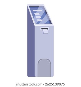 Electronic payment terminal is printing a receipt for a customer using self service