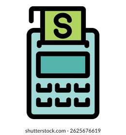 Electronic payment terminal printing a receipt with dollar sign, symbolizing cashless transactions and modern finance