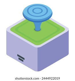 Electronic pet drinker icon isometric vector. Pet food bowl. Canine store zoo
