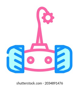 electronic pet toy on wheel color icon vector. electronic pet toy on wheel sign. isolated symbol illustration