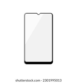 electronic phone glass screen cartoon. smart mobile, cell device electronic phone glass screen sign. isolated symbol vector illustration
