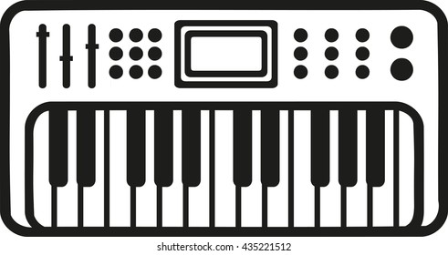 Electronic piano keyboard icon