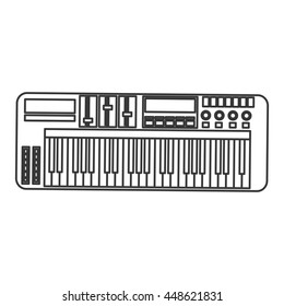 electronic piano keyboard icon