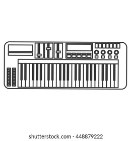electronic piano keyboard icon