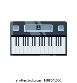 electronic piano on white background vector illustration design