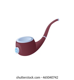 Electronic pipe icon in cartoon style on a white background