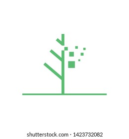Electronic plant logo template vector icon design