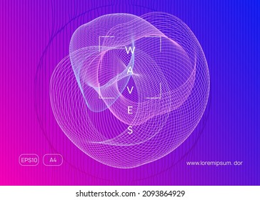 Electronic poster. Cool show magazine template. Dynamic fluid shape and line. Neon electronic poster. Electro dance dj. Music sound fest. Night club event flyer. Techno party.