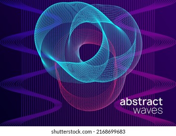 Electronic poster. Dynamic fluid shape and line. Geometric discotheque brochure template. Neon electronic poster. Electro dance dj. Music sound fest. Night club event flyer. Techno party.