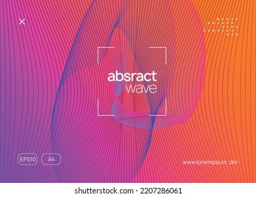 Electronic poster. Dynamic fluid shape and line. Energy discotheque banner design. Neon electronic poster. Electro dance dj. Music sound fest. Night club event flyer. Techno party.