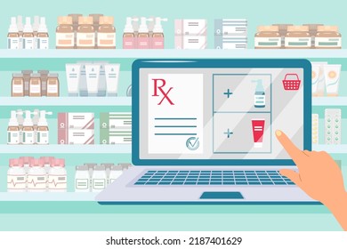 Electronic prescription from doctor. Form RX for online purchase of drugs at pharmacy. Selling prescription drugs online.