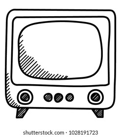 An electronic product, old styled television