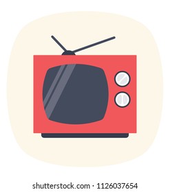 An electronic product, old styled television