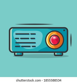 electronic projector vector illustration in flat style