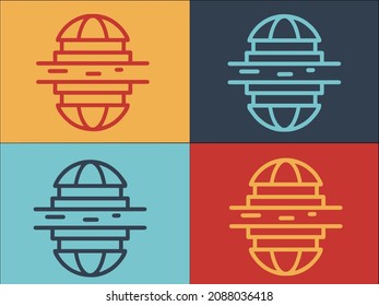 Electronic Pump Logo Template, Simple Flat Icon of equipment,pump,power