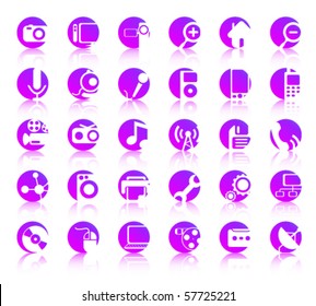 Electronic Purple Symbols