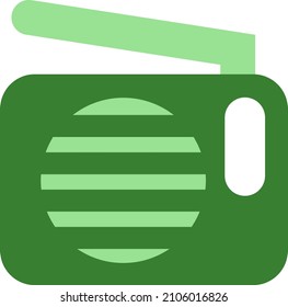 Electronic radio device, illustration, vector on a white background.