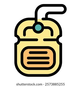 Electronic rattle toy icon showing a digital toy for babies