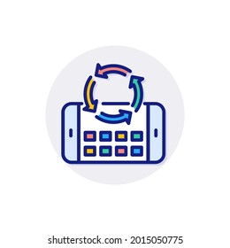 Electronic Recycling icon in vector. Logotype