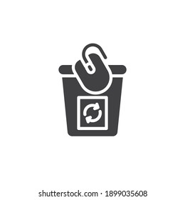 Electronic recycling waste vector icon. filled flat sign for mobile concept and web design. E-waste glyph icon. Symbol, logo illustration. Vector graphics