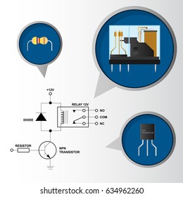 Electronic relay control circuit schematic with component engineer