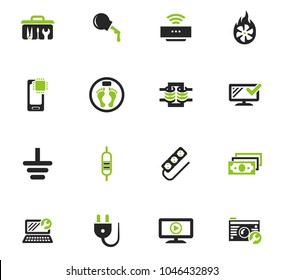 Electronic repair vector icons for user interface design