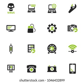 Electronic repair vector icons for user interface design