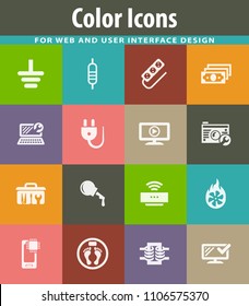 Electronic repair vector icons for user interface design