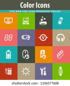 Electronic repair vector icons for user interface design