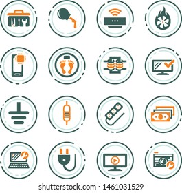 Electronic repair vector icons for user interface design