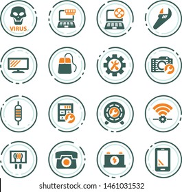Electronic repair vector icons for user interface design