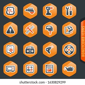 Electronic repair vector icons for user interface design