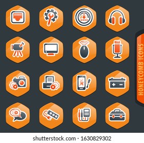 Electronic repair vector icons for user interface design