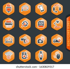Electronic repair vector icons for user interface design