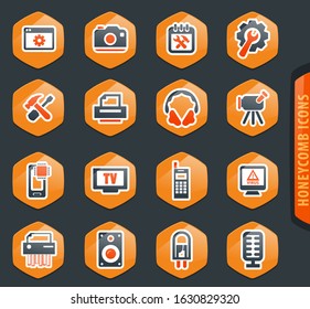 Electronic repair vector icons for user interface design