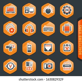 Electronic repair vector icons for user interface design