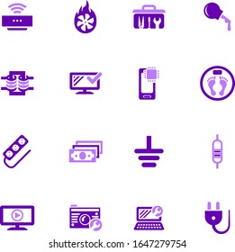Electronic repair vector icons for user interface design