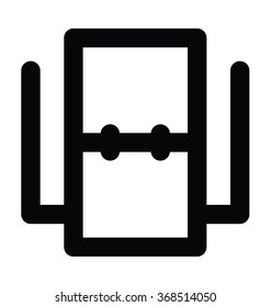 Electronic Resistor Bold Line Vector Icon