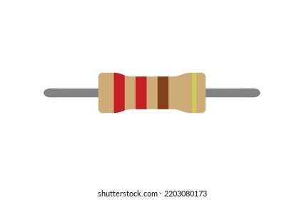 Electronic resistor vector. 220 ohms, component