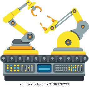 Electronic Robot Arm Device. Complex Machinery Engineering