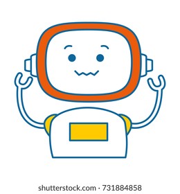 electronic robot character icon