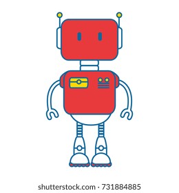 electronic robot character icon