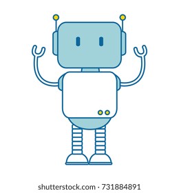 electronic robot character icon