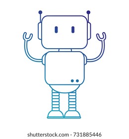 electronic robot character icon