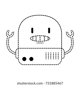 electronic robot character icon