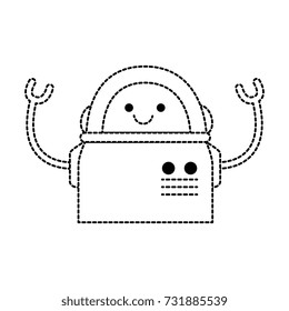 electronic robot character icon