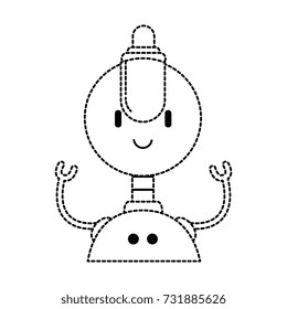 electronic robot character icon