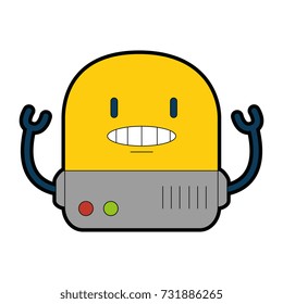 electronic robot character icon