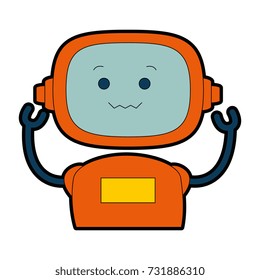 electronic robot character icon